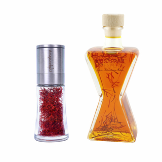 Gift Set - saffron balsamic vinegar with saffron grinder...