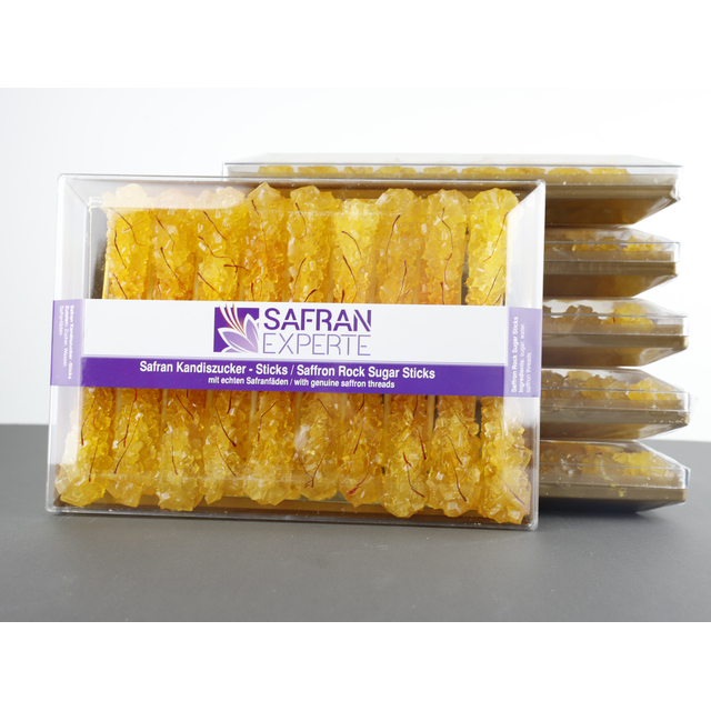 Saffron Rock Sugar Sticks - 6 boxes x 19 sticks